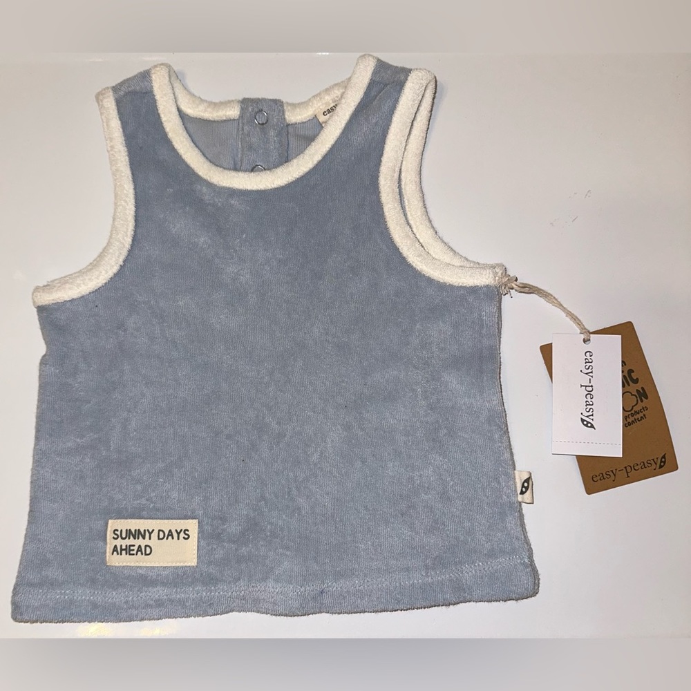 Easy Peasy Girls Organic Terry Cloth Shirt/Tank